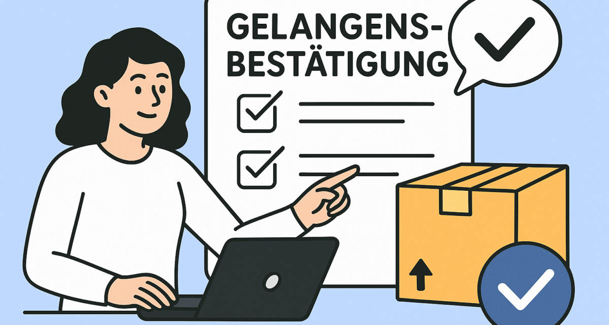 Gelangensbestätigung